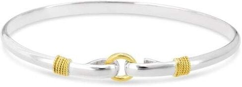 Michael's Jewelers-Provincetown Center Circle Porthole Cape Cod Style Bracelet 925 sterling silver and 14k Gold Nautical Accents in Saudi Arabia