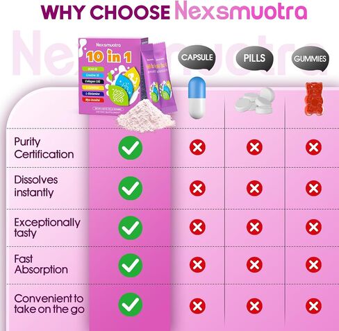 Creatine for Women,Creatine Monohydrate Powder & Pre or Post Workout Supplement-Hydrolysed Marine Collagen Peptides & BCAA 2:1:1 & L-Carnitine Supports Muscle Growth and Skin Elasticity,30 Stick Packs in Kuwait