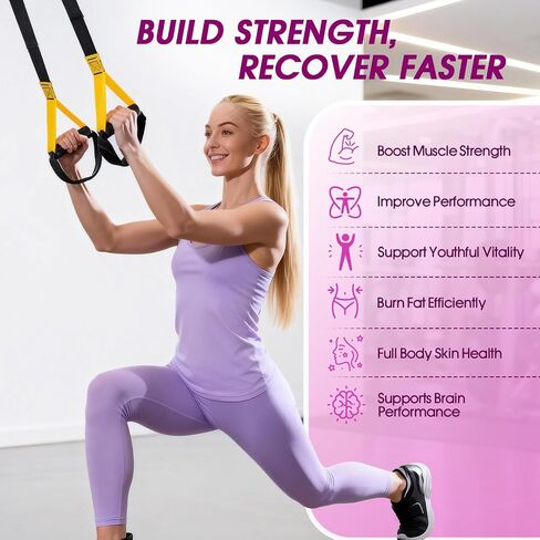 Creatine for Women,Creatine Monohydrate Powder & Pre or Post Workout Supplement-Hydrolysed Marine Collagen Peptides & BCAA 2:1:1 & L-Carnitine Supports Muscle Growth and Skin Elasticity,30 Stick Packs in Kuwait