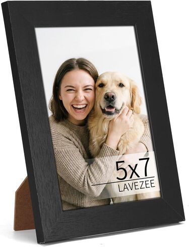 Lavezee 8x10 Picture Frame Brown, Rustic Picture Frames 8x10 for Wall Mount or Tabletop Display Wide MDF Frame with Shatterproof PET Cover, Photo Frame for Home Decor in Saudi Arabia