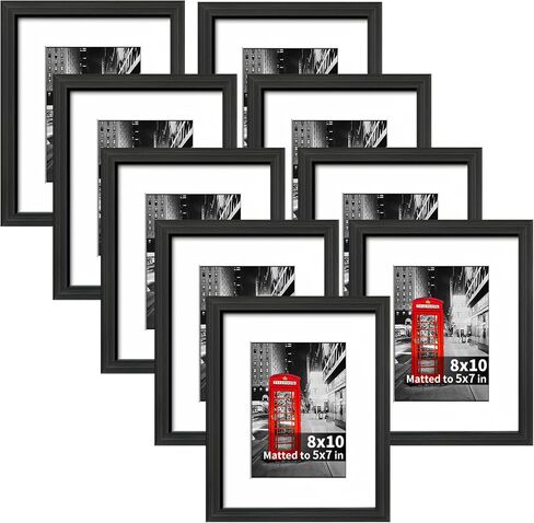 Lavezee 8x10 Picture Frame Brown, Rustic Picture Frames 8x10 for Wall Mount or Tabletop Display Wide MDF Frame with Shatterproof PET Cover, Photo Frame for Home Decor in Saudi Arabia