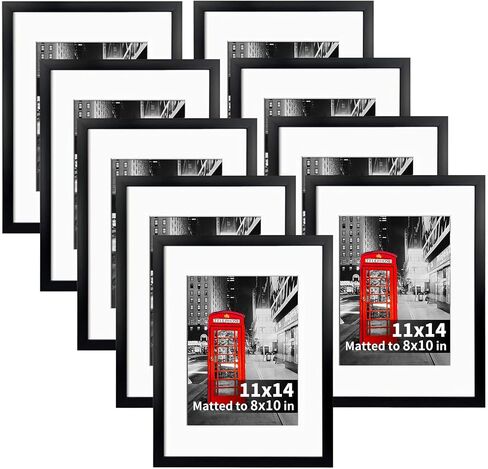 Lavezee 8x10 Picture Frame Brown, Rustic Picture Frames 8x10 for Wall Mount or Tabletop Display Wide MDF Frame with Shatterproof PET Cover, Photo Frame for Home Decor in Saudi Arabia