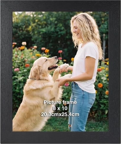 Lavezee 8x10 Picture Frame Brown, Rustic Picture Frames 8x10 for Wall Mount or Tabletop Display Wide MDF Frame with Shatterproof PET Cover, Photo Frame for Home Decor in Saudi Arabia