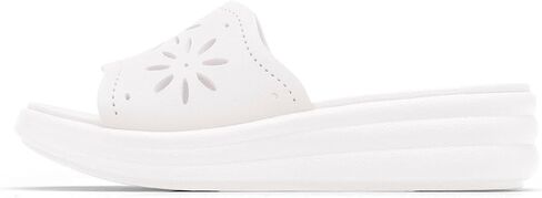 صندل نسائي من Clarks Drift Floral سهل الارتداء بكعب عريض، اللون أبيض، المقاس: 8 M US in Kuwait