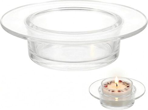 1Pc Wax Warmer Replacement Dish, 4.6in Glass Heating & Melting Plate Round Aromatherapy Tray, Candle Bowl Replacement Wax Heating Tray Oil Melting for Home Office (Inner Diameter 3.5in) in Saudi Arabia