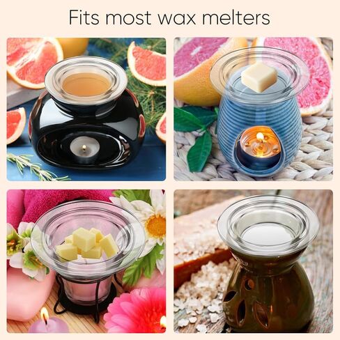1Pc Wax Warmer Replacement Dish, 4.6in Glass Heating & Melting Plate Round Aromatherapy Tray, Candle Bowl Replacement Wax Heating Tray Oil Melting for Home Office (Inner Diameter 3.5in) in Saudi Arabia