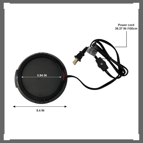 Hosley Black Electric Candle Warmer Large 5.4 Inch Diameter Ideal for Aromatherapy Home Office Dorm Rooms Hotels or Any Place that You Cannot Have an Open Flame in Kuwait