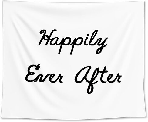 EGBTL Happily Ever After Wedding Tapestry, Engagement Wall Tapestry for Bedroom, Minimalist Black and White Wedding Party Tapestries Wall Hanging Decor for Bridal Shower, 50x60 Inches in Saudi Arabia