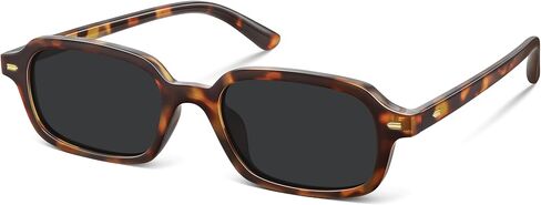 Trendy Polarized Rectangle Sunglasses Womens Mens, Small Square Retro Thin Slim Fashion Chic Narrow Sunnies in Saudi Arabia