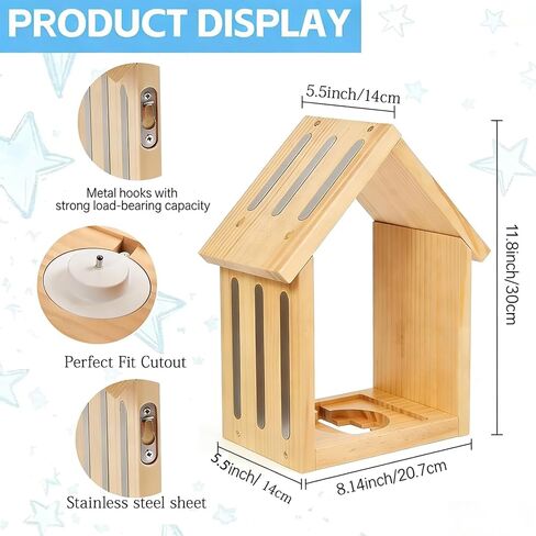 Magnetic Wall Shelf for Figures, Wooden Storage for Creative Characters, House Shape, Compatible with Toniebox 1 and 2, Holds 12-40 Figures in Saudi Arabia