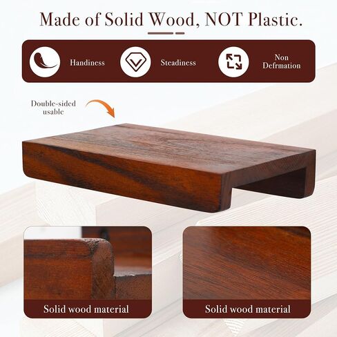PHOENANCEE Small Wall Shelves,Mini Floating Shelf with Lip,Display Ledge,Speaker Shelf Set of 2 for Picture Frames Plants Decorative for Living Room Kitchen Bedroom,Wood,8 Inch,Walnut in Kuwait