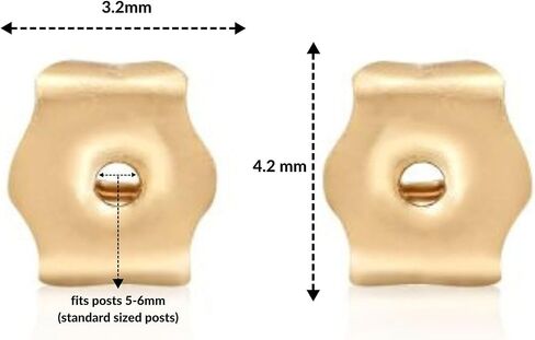 Unisex Earring Back: Yellow Gold 10K in Kuwait