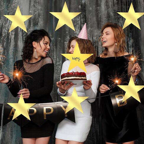 40 Pcs 11 Inch Large Gold Stars Cutouts Gold Stars Decoration Double Printed Paper Stars Decoration Bulletin Board Decoration for Classroom Wedding Birthday in Kuwait