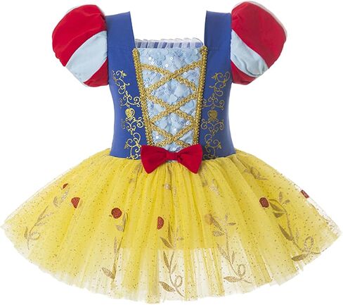 Snow White Princess Tutu Dress Girls Costume with Crown Wand Jewelry Gloves for Toddler Halloween Birthday Party in Saudi Arabia
