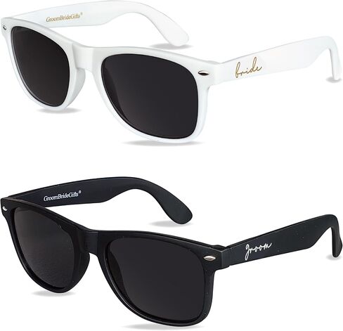 Bride and Groom Sunglasses – Polarized Sunglasses for Wedding, Bride to be and groom to be gifts in Saudi Arabia