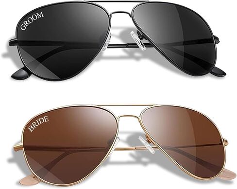 Bride and Groom Sunglasses – Polarized Sunglasses for Wedding, Bride to be and groom to be gifts in Saudi Arabia