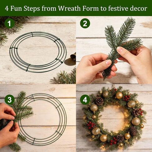 12 Pack 12 Inch Galvanized Metal Wire Wreath Frames, Wreath Forms & Wreath Bases for DIY Crafts & Holiday Decorations in Saudi Arabia
