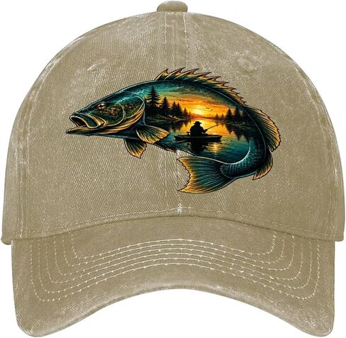 Fishing Hat Vintage Washed Cotton Baseball Cap for Men Women Adjustable Dad Hat Soft Breathable Unisex Casual Outdoor Sun Cap in Kuwait