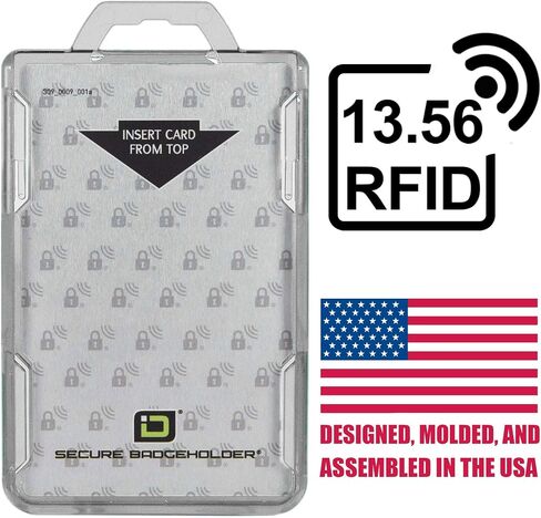 Identity Stronghold Secure Badge Holder Duolite, Clear (IDSH2004-001B-clr) in Kuwait