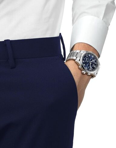 Tissot Chrono L 42mm, Swiss Quartz Chronograph Watch for Men, Stainless Steel Case, Blue Dial in Kuwait