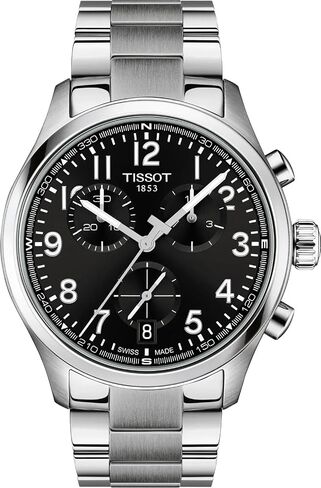 Tissot Chrono L 42mm, Swiss Quartz Chronograph Watch for Men, Stainless Steel Case, Black Dial in Kuwait