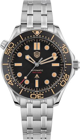 TACTICAL FROG Watchdives WD007 Sea Ghost NTTD Dive Watch for Men, 39 mm Domed Sapphire Crystal 316L Steel Case Mens Automatic Watches, 200 M Water Resistant, Stainless Steel Bracelet in Kuwait