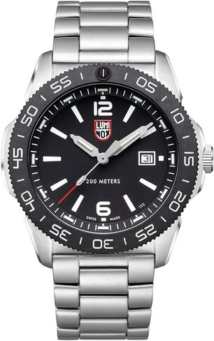 Luminox Men's Navy Seal Pacific Diver 3120 Series Silver Stainless Steel Oyster Band Black Dial Quartz Analog Watch in Kuwait