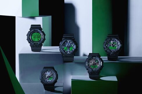 G-Shock GAB010BEG-1A Bold Electric Green Ana-Digi Black Resin Tough Solar in Kuwait