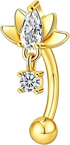 16G Rook Piercing Jewelry Gold, 316L Stainless Steel Eyebrow Rings Piercing Jewelry Flower Threaded Lip Labret Barbells Ring 8mm in Saudi Arabia