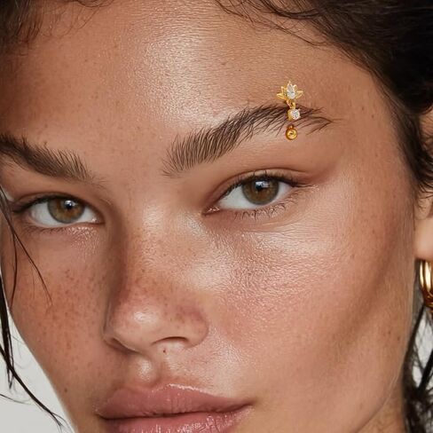 16G Rook Piercing Jewelry Gold, 316L Stainless Steel Eyebrow Rings Piercing Jewelry Flower Threaded Lip Labret Barbells Ring 8mm in Saudi Arabia