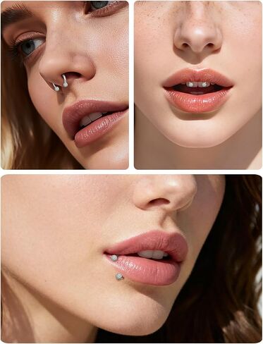 18G 16G 14G حدوة الحصان الحاجز الأنف الدائري ثقب المجوهرات الفولاذ المقاوم للصدأ موضوع داخلي دائري الحديد Daith Rook القرط ثعبان لدغة الشفاه الدائري ثقب المجوهرات للنساء تشيكوسلوفاكيا الفضة الذهب الأسود in Kuwait