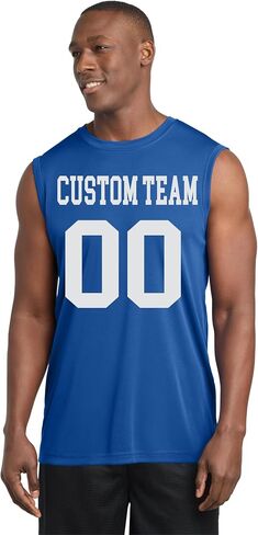 Custom Sleeveless Performance Tee – Personalized Name & Number Shirt – Moisture-Wicking Training Tank Top for Men Women in Saudi Arabia