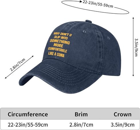 Why Don't You Slipped Into-Something Hats for Men Low Profile Washed Distressed Navy Blue in Kuwait