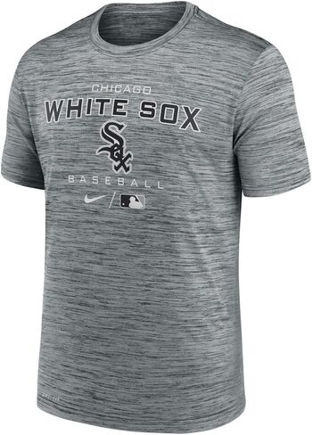 Nike Men's Chicago White Sox Dri Fit Charcoal Authentic Collection Velocity Practice Performance T Shirt (as1, Alpha, m, Regular, Regular) in Kuwait