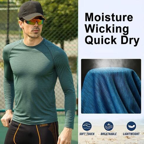 5 Pack Men's New Quick-Drying Summer-Autumn Long-Sleeved Round-Neck T-Shirt in Saudi Arabia
