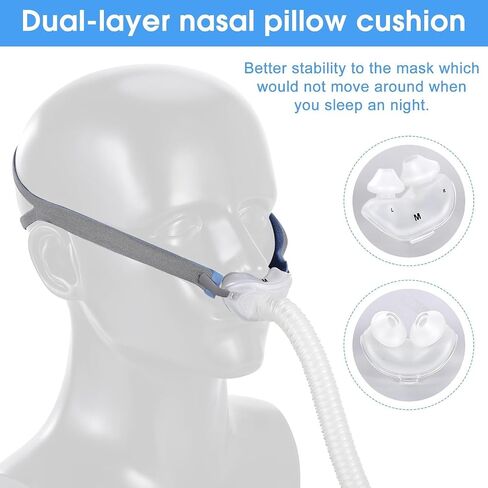 Replacement Cushions for AirFit P10 Nasal Pillow, 2-Pack, Ultra-Soft Silicone, Secure Fit, Leak-Free, Latex-Free (Medium) in Saudi Arabia