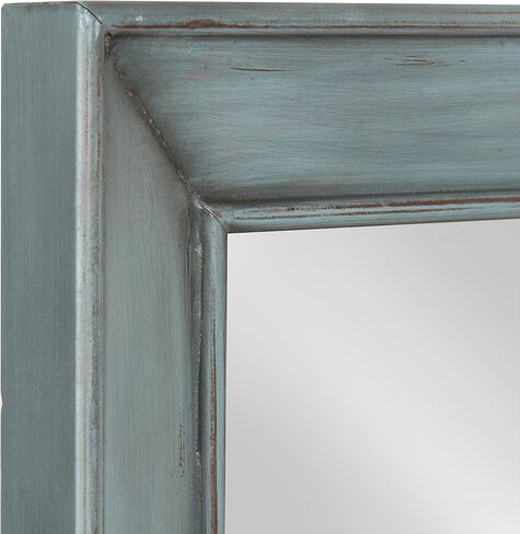 Kate and Laurel Yuda Wooden Rectangle Framed Wall Mirror, 23.5x35, Blue in Saudi Arabia