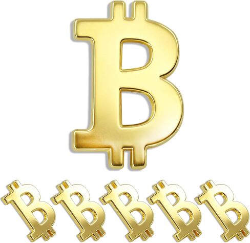 10/20/50/100Pcs Glod Bitcoin Lapel Pin Bulk -Alloy Bitcoin Symbol Badges Pin Button Souvenir Collection Gifts in Saudi Arabia