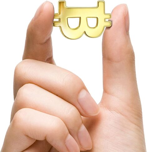10/20/50/100Pcs Glod Bitcoin Lapel Pin Bulk -Alloy Bitcoin Symbol Badges Pin Button Souvenir Collection Gifts in Saudi Arabia