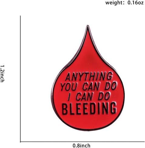 GuDeKe Anything You can do I can do Bleeding Feminist Pins Glitter Liberal Badge Body Girl Power Gift in Kuwait