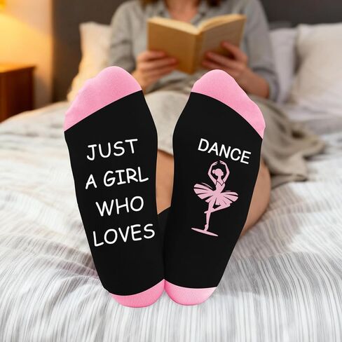 Ballerina Dance Recital Gifts for Girls Women Dance Teacher Appreciation Gifts Ballet Gift Dancer Competition Prom Line Dancing Christmas Stocking Stuffers Birthday Gift Ballet Dancer Socks in Saudi Arabia
