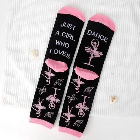 Ballerina Dance Recital Gifts for Girls Women Dance Teacher Appreciation Gifts Ballet Gift Dancer Competition Prom Line Dancing Christmas Stocking Stuffers Birthday Gift Ballet Dancer Socks in Saudi Arabia