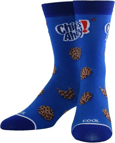 جوارب نسائية رائعة من Cool Socks - Chips Ahoy! طباعة ملفات تعريف الارتباط، تصميم مضحك للوجبات الخفيفة ورقائق البطاطس - مزيج من القطن الناعم لراحة يومية - لطيف كهدية لمحبي الطعام in Kuwait