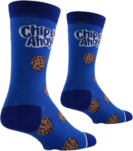جوارب نسائية رائعة من Cool Socks - Chips Ahoy! طباعة ملفات تعريف الارتباط، تصميم مضحك للوجبات الخفيفة ورقائق البطاطس - مزيج من القطن الناعم لراحة يومية - لطيف كهدية لمحبي الطعام in Kuwait
