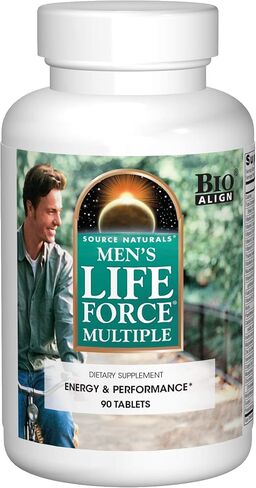 Source Naturals Men's Life Force مكمل يومي متعدد الفيتامينات وصحة المناعة - 13 فيتامينات ومغذيات ومعادن أساسية - 180 قرصًا in Kuwait
