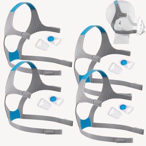 2 Packs of CPAP Headband Replacement Parts for AirFit/AirTouch F20, Comfortable and Durable Clip on Headband, Adjustable mask Strap, Universal Size (Without mask) in Saudi Arabia