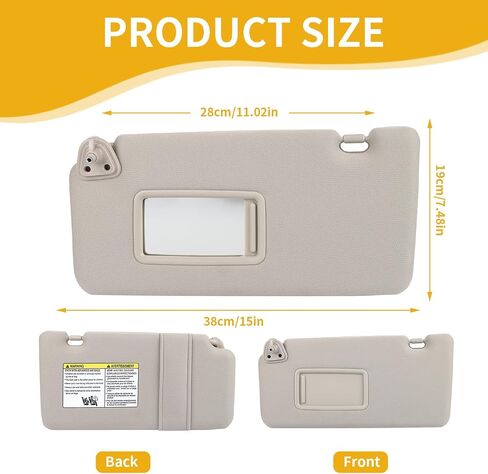 2 Pieces Sun Visor Replacement for Nissan Versa 2007-2012, Tiida 2005-2012, in Kuwait