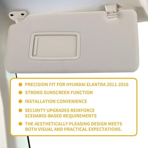 2 Pieces Sun Visor Replacement for Nissan Versa 2007-2012, Tiida 2005-2012, in Kuwait