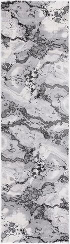 SAFAVIEH Craft Collection Runner Rug - 2'3" x 8', Grey & Dark Grey, Modern Abstract Design, Non-Shedding & Easy Care, Ideal for High Traffic Areas in Living Room, Bedroom (CFT854F) in Kuwait