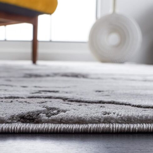 SAFAVIEH Craft Collection Runner Rug - 2'3" x 8', Grey & Dark Grey, Modern Abstract Design, Non-Shedding & Easy Care, Ideal for High Traffic Areas in Living Room, Bedroom (CFT854F) in Kuwait